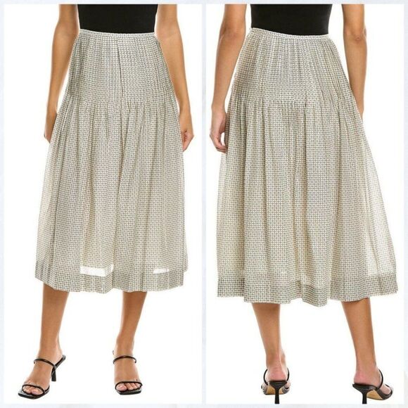 Rebecca Taylor Dresses & Skirts - Rebecca Taylor Pleated Floral Printed Voile Midi Skirt